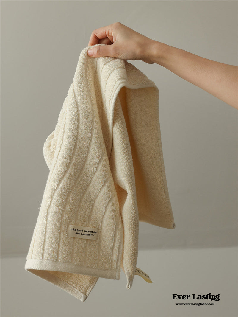 Wavy Cotton Towel / Green