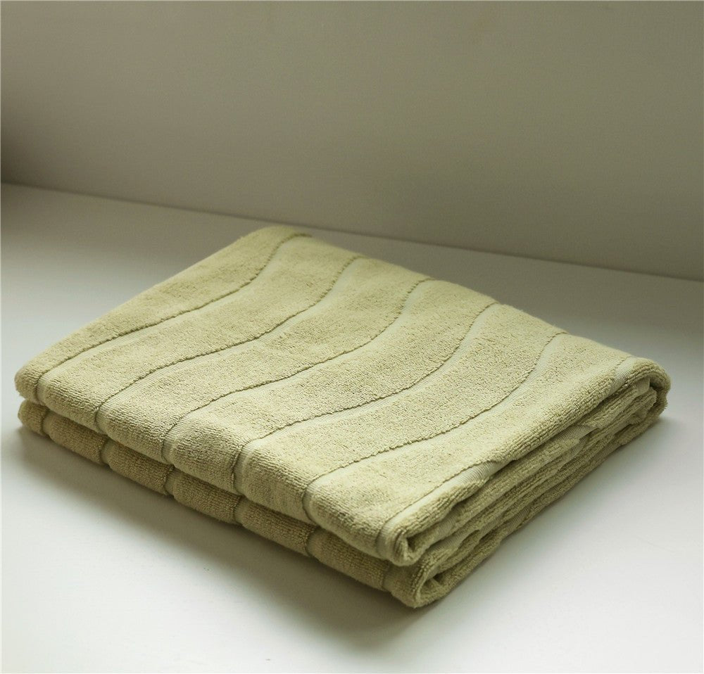  - Ever Lasting - Wavy Cotton Towel / Green - Towel - Ever Lasting