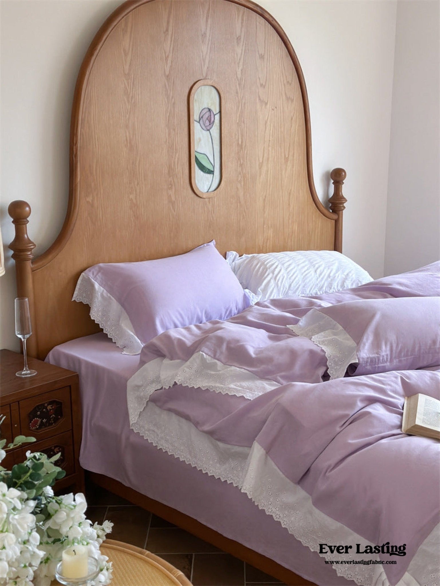 White Ruffle Lace Bedding Bundle - Ever Lasting