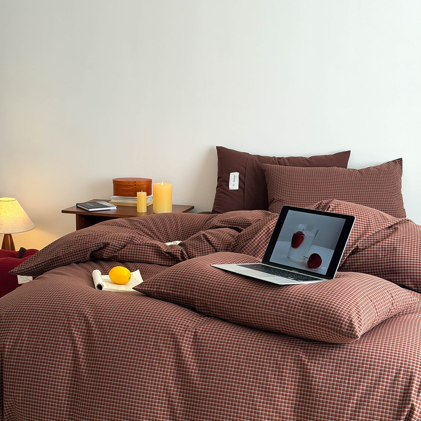  - Ever Lasting - Winnie Gingham Bedding Set / Red - Bedding Set - Ever Lasting