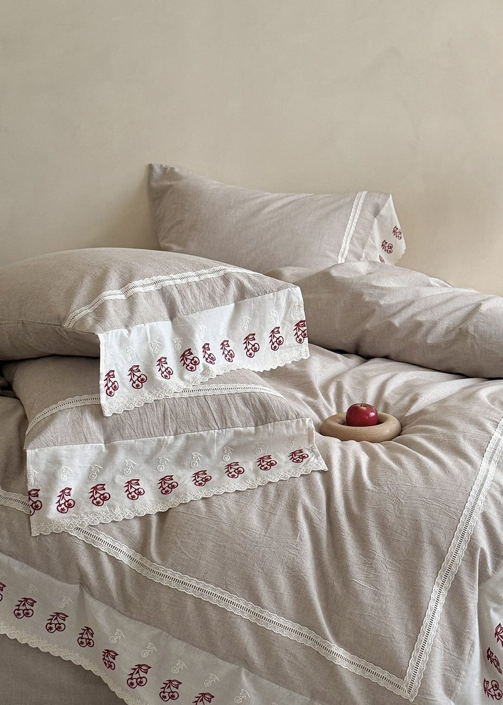 -Ever Lasting - Winslow Lace Bedding Set / White -Bedding Set -Ever Lasting