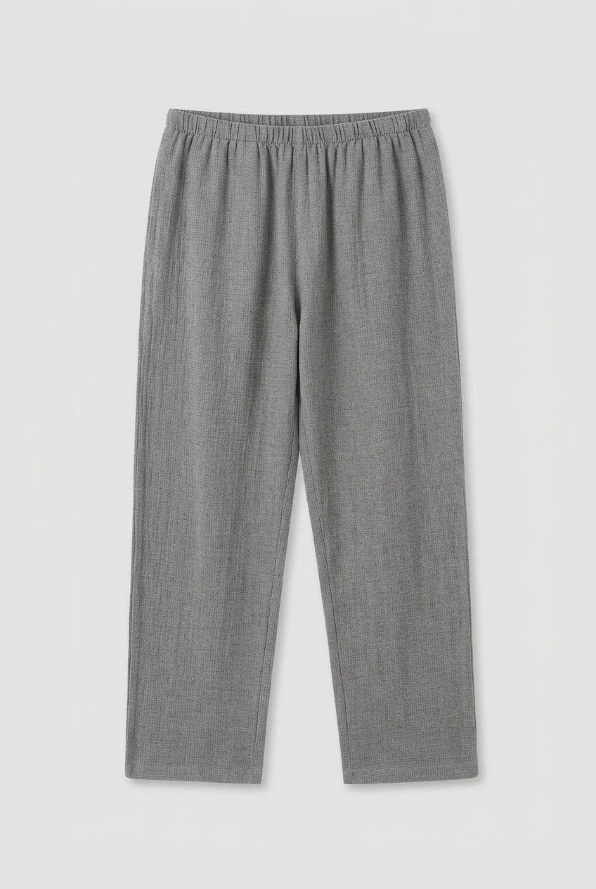 -Ever Lasting - Wisterial Double-Layer Gauze Long-Sleeved Pajama Set / Blue -Pajamas -Ever Lasting