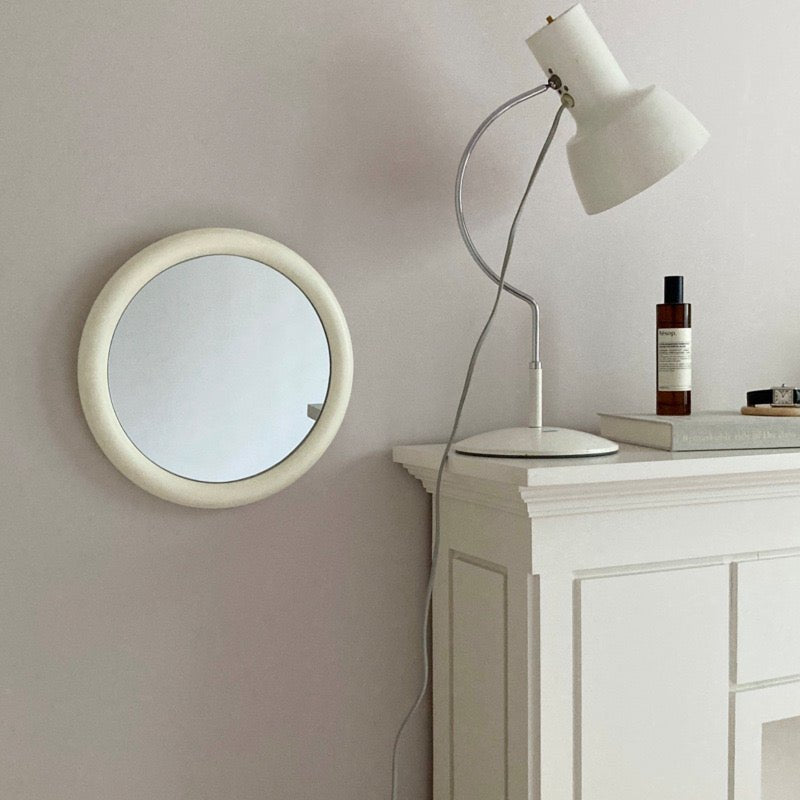  - Ever Lasting - Wooden Circle Mirror / White - Mirror - Ever Lasting