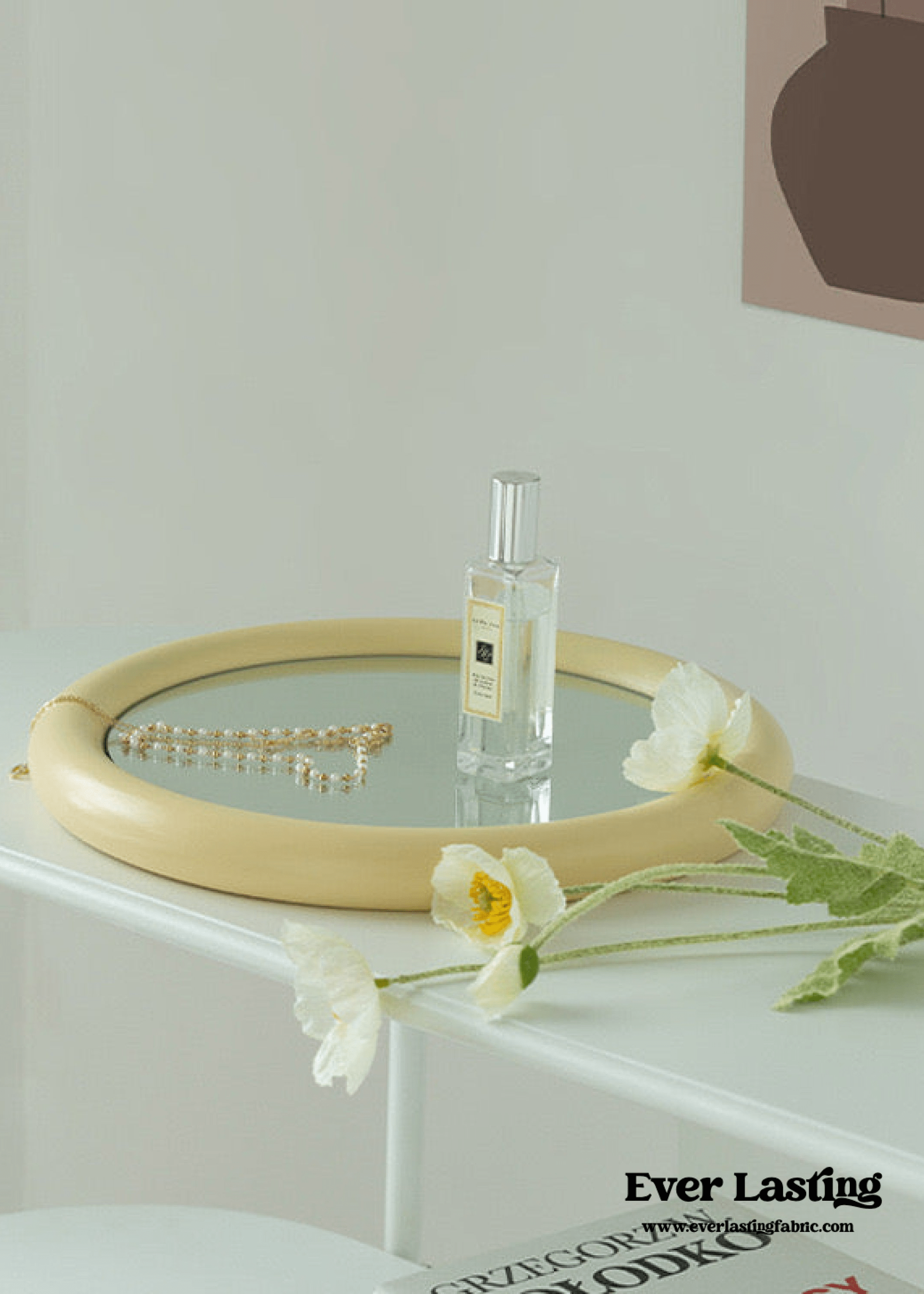  - Ever Lasting - Wooden Circle Mirror / White - Mirror - Ever Lasting