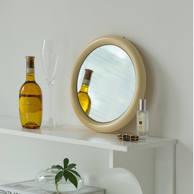  - Ever Lasting - Wooden Circle Mirror / White - Mirror - Ever Lasting