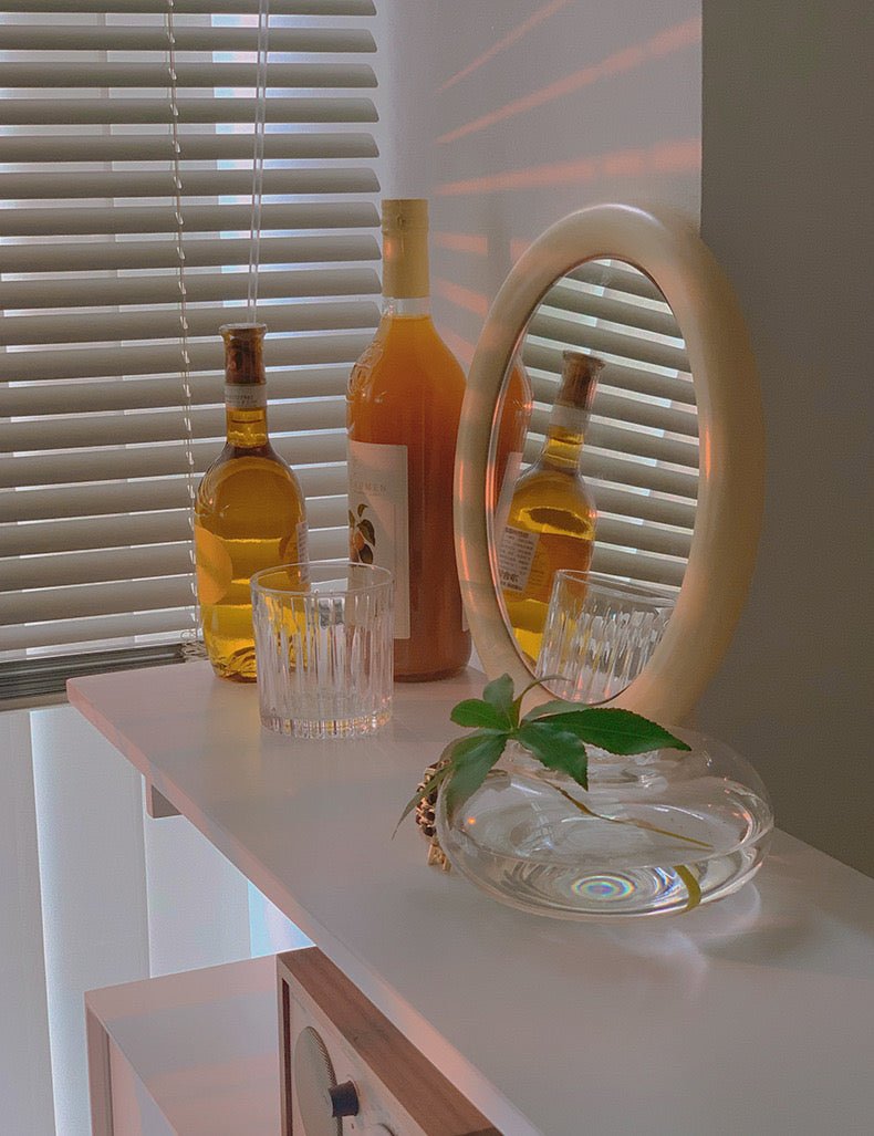  - Ever Lasting - Wooden Circle Mirror / White - Mirror - Ever Lasting