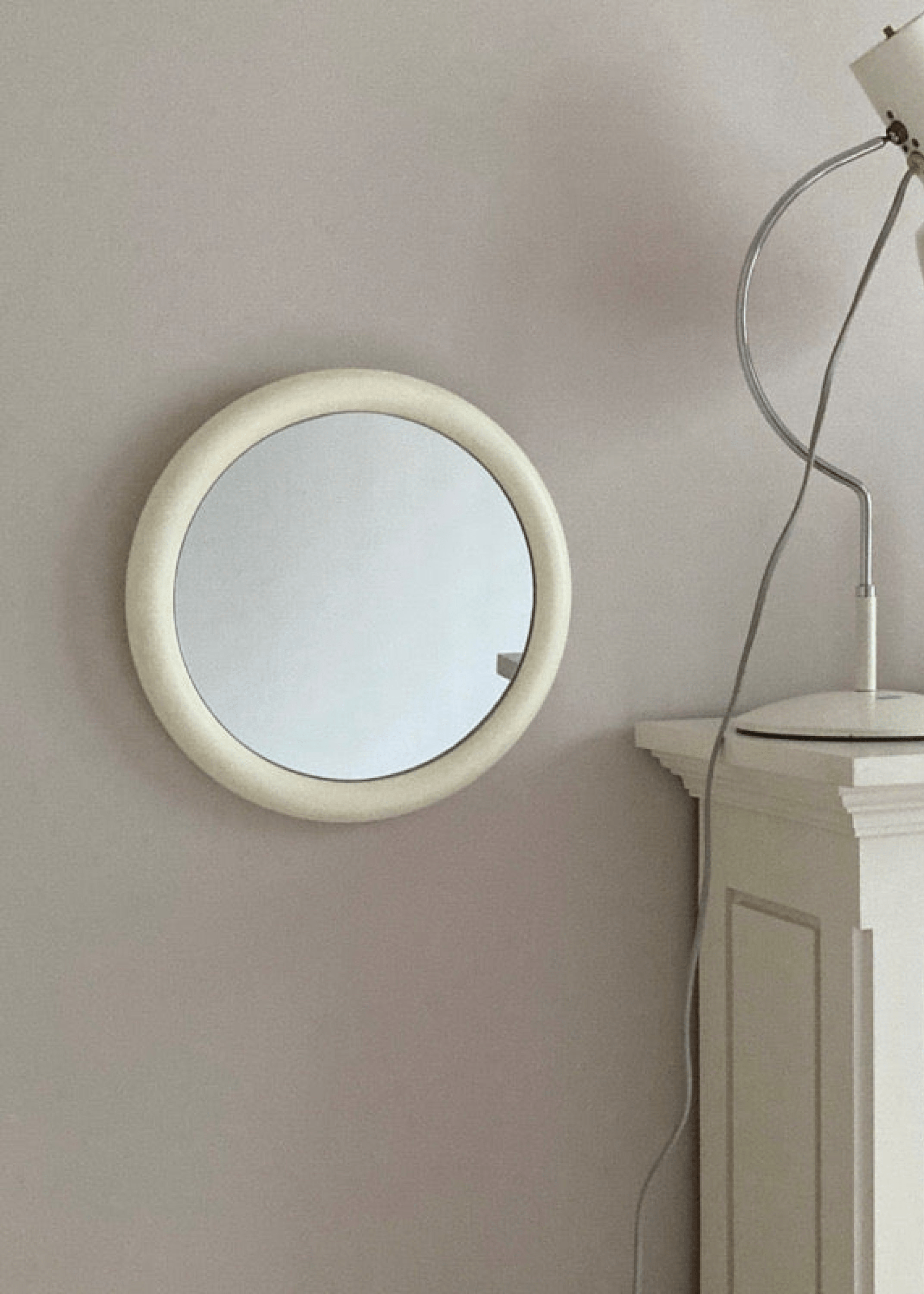 - Ever Lasting - Wooden Circle Mirror / White - Mirror - Ever Lasting
