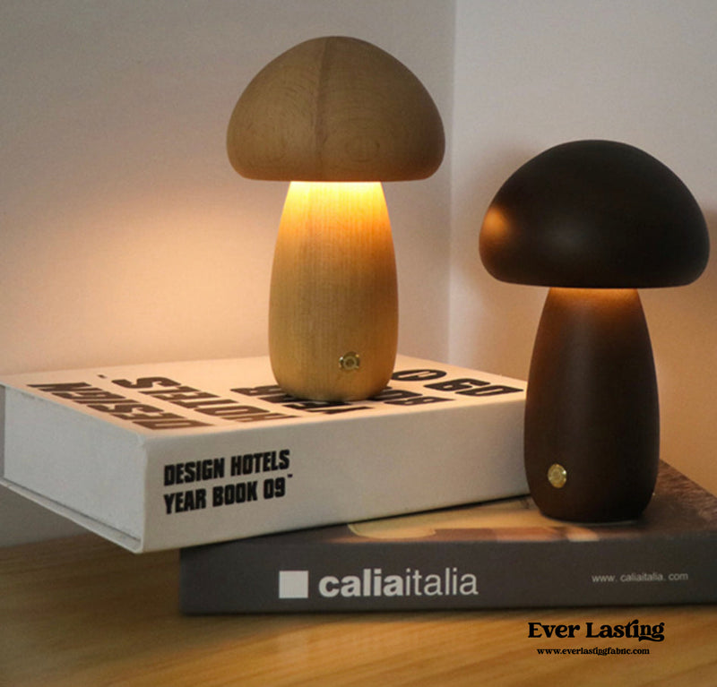 Wooden Mushroom Night Light