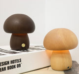 Wooden Mushroom Night Light Champignons / Black Walnut