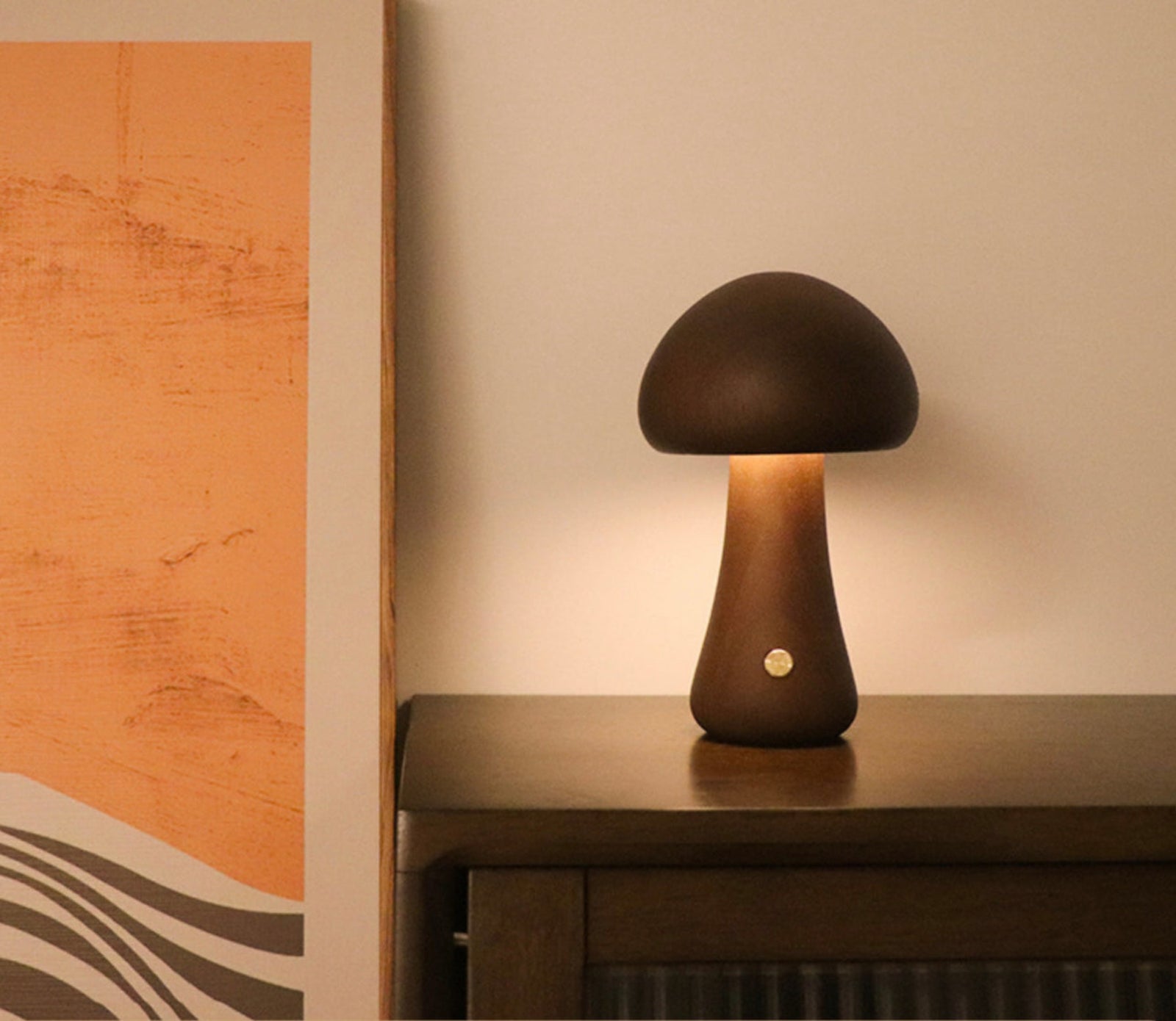 Wooden night outlet lamp