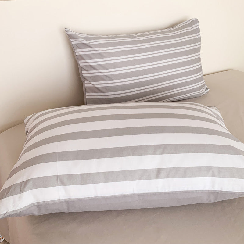 Y2K Pastel Wavy Striped Pillowcases (6 Styles) Gray Stripes
