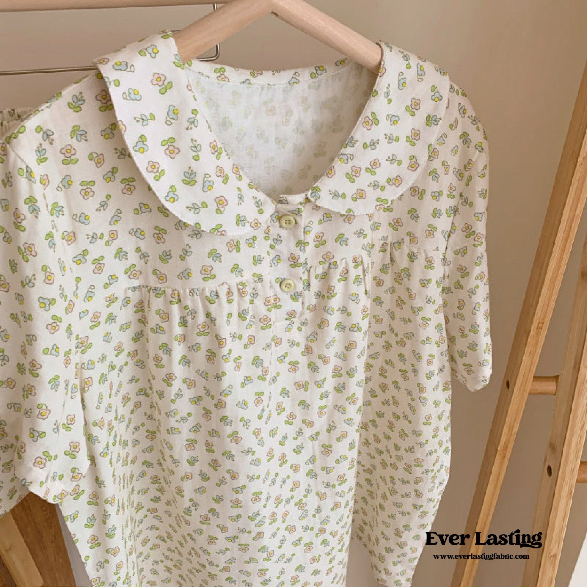 Yellow Floral Short Sleeves Shorts Pajama Set - Ever Lasting