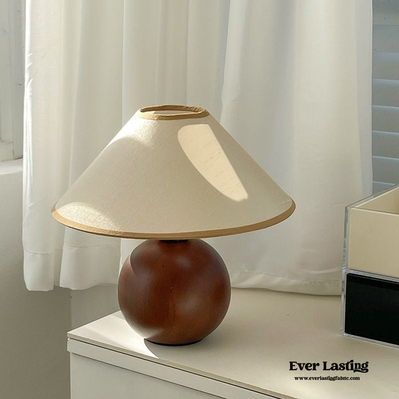 Yellow Round Pleated Wooden Lamp (3 Colors) Light